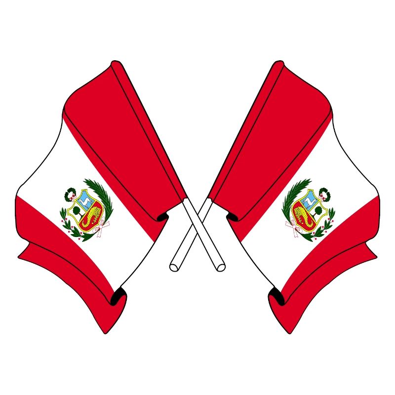 Deux drapeaux croisés du Pérou