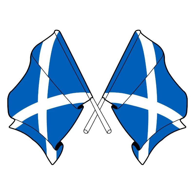 Deux drapeaux croisés de l’Ecosse