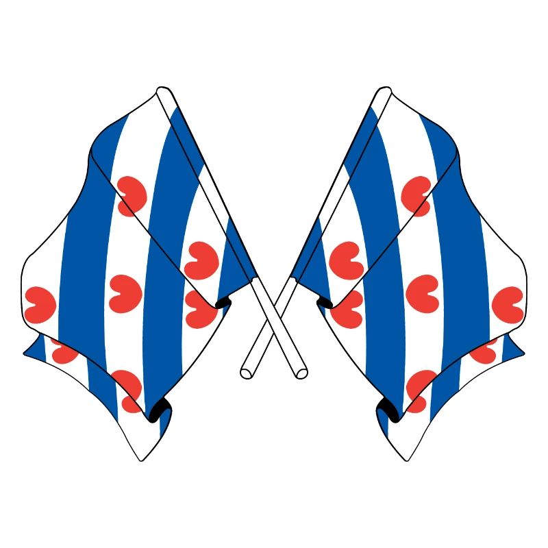 Deux drapeaux de la province de Frise