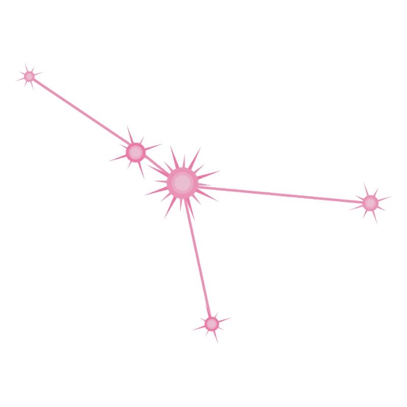 Krebsstern Sternbild Sternzeichen Pastellrosa