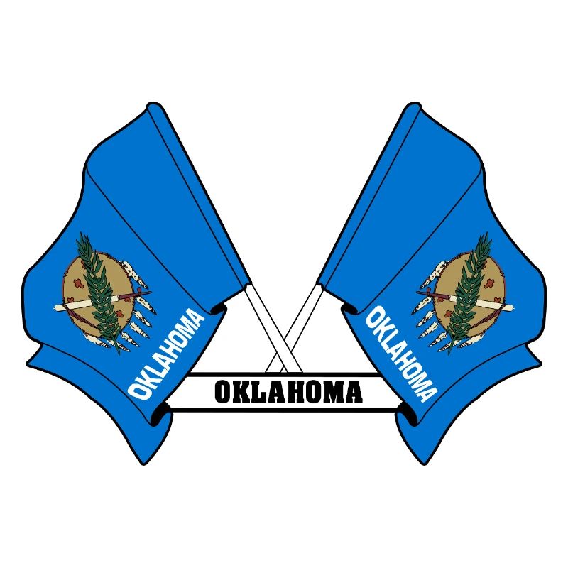 Zwei Flaggen mit dem Text OKLAHOMA