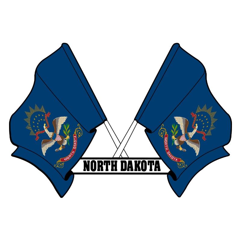 wee flags text NORTH DAKOTA