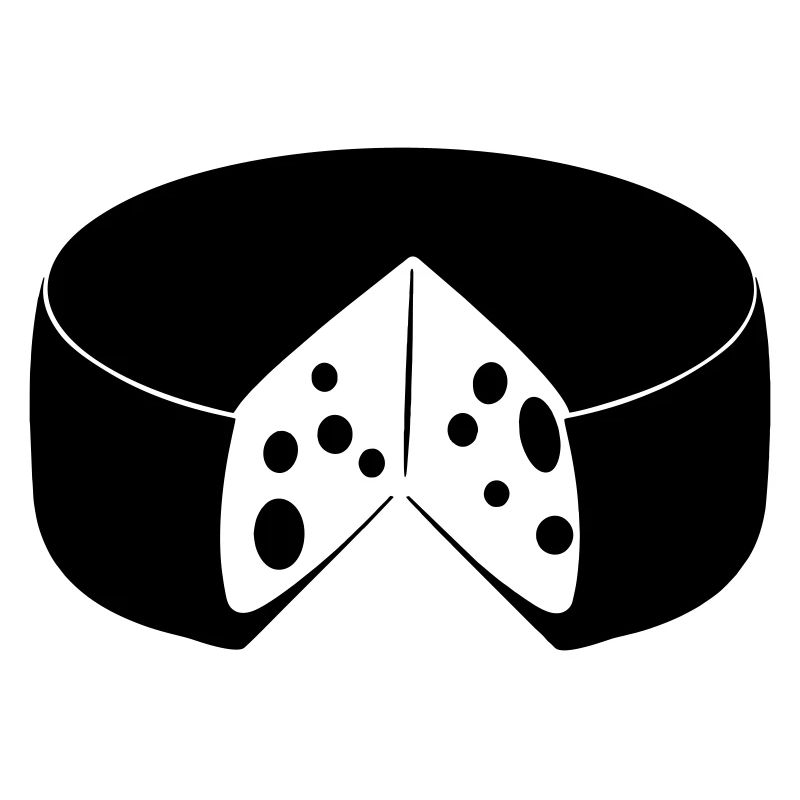 Cheese with cut out