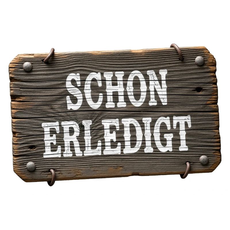 Already done – rustic workshop sign