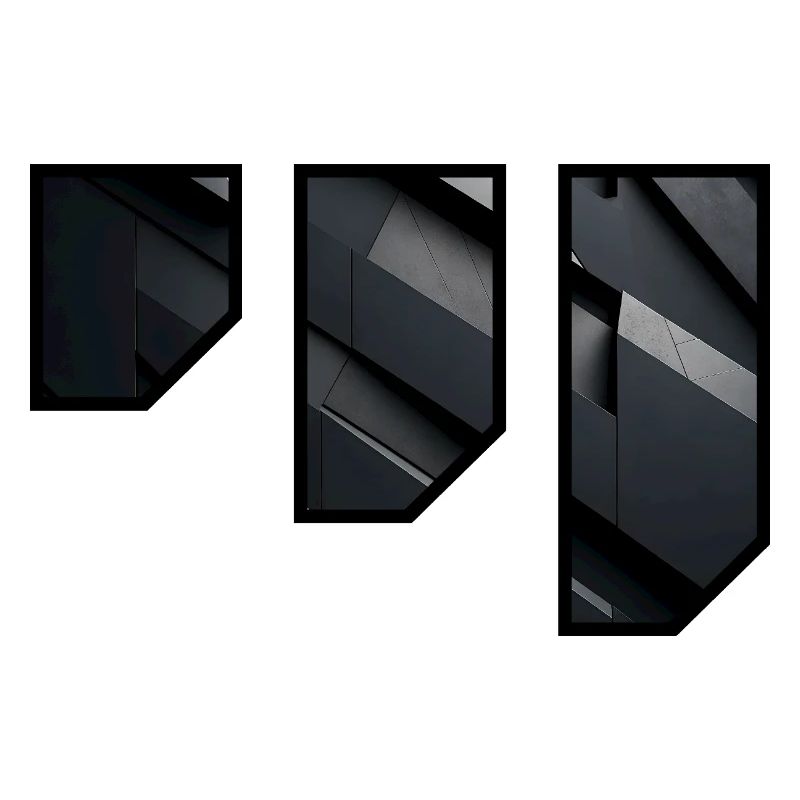 Geometric Dark Facade Pattern