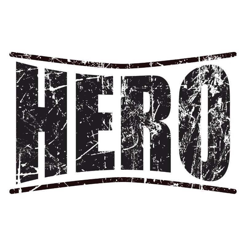Held Held Held Héroe héros monochromer Text