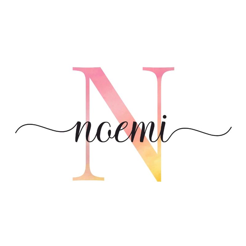 N | Monogramme | Nom | Noemi |Aquarelle