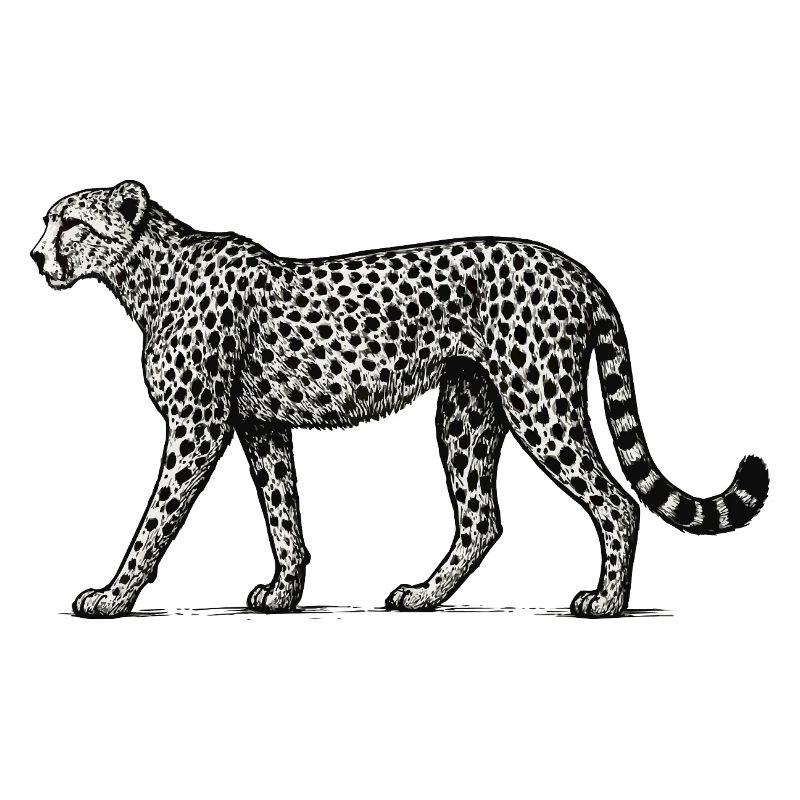 Black and White Leopard Pattern