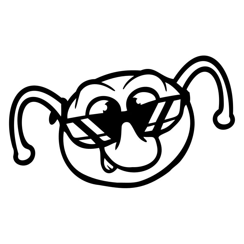 Raupe Sonnenbrille Cool Lächeln Frech Spaß Comic