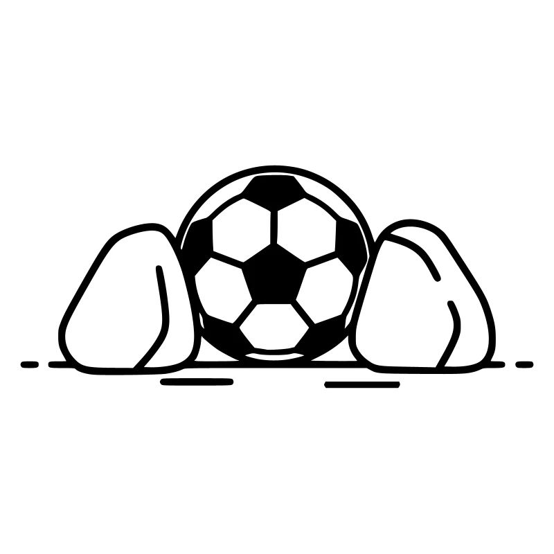 Soccer Ball On The Ground Kick-Off Icon Vector