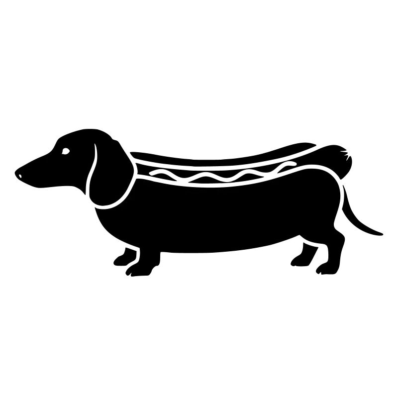 Dackel Hot Dog Wurst Silhouette