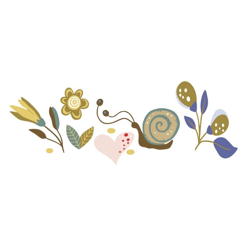 Blumen mit Schnecke
