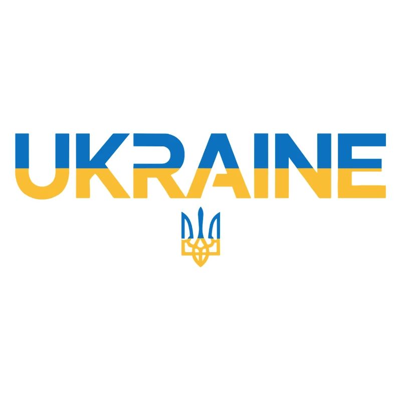 Drapeau de l’Ukraine Trident Emblem Art