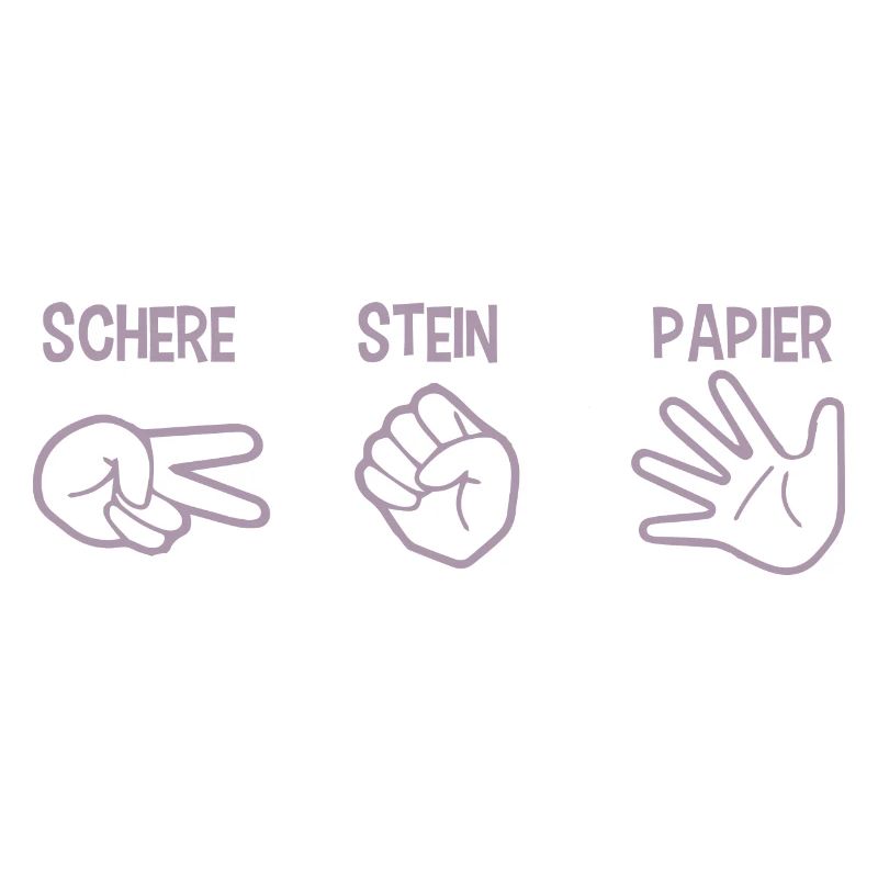 Schere Stein Papier Spiel Handspiel Silhouette