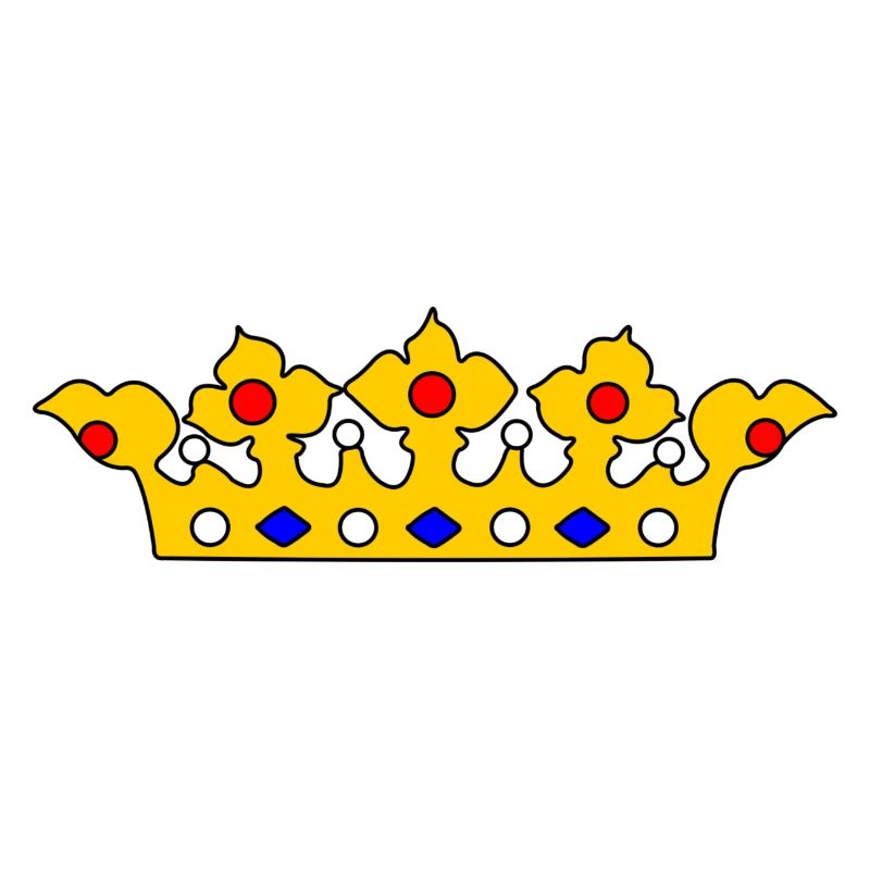 Goldene Krone mit Perlen