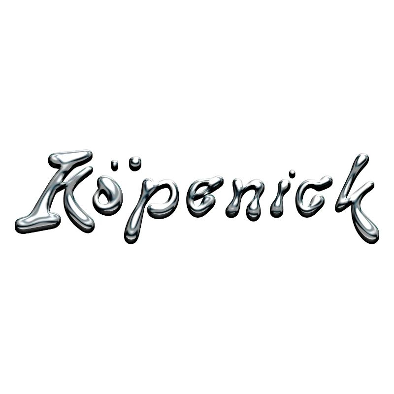 Typographie Köpenick Liquid Chrome