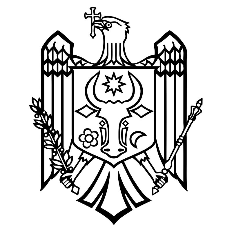 drapeau moldave emblème de Chisinau Moldavie