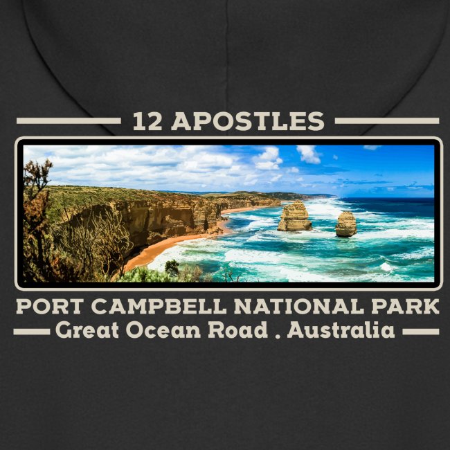 Australien: Panorama Great Ocean Road in Logo-Form