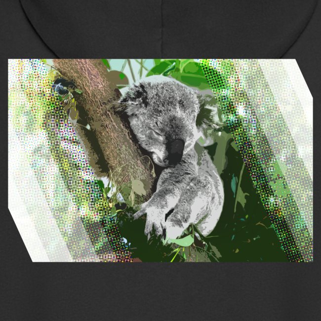 Australien: Niedlicher Koala mit grafischem Rahmen