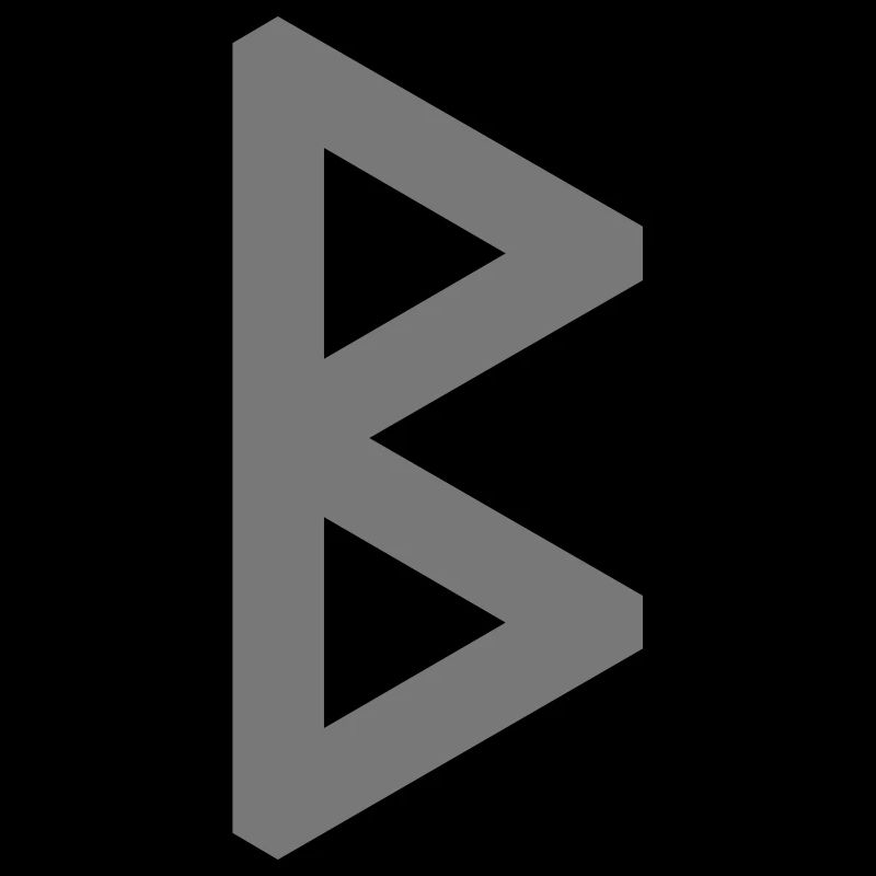 Rune: Berkjon / Berkano ᛒ (B), QuantumRunesFuthark0 ©