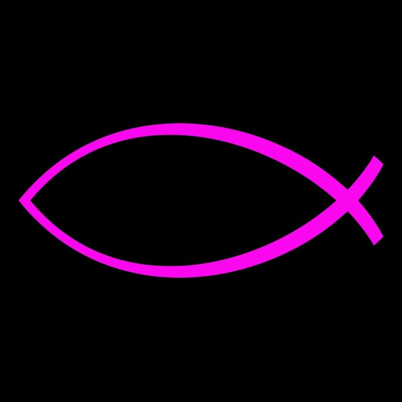 Ichtus Fisch einfarbig rosa