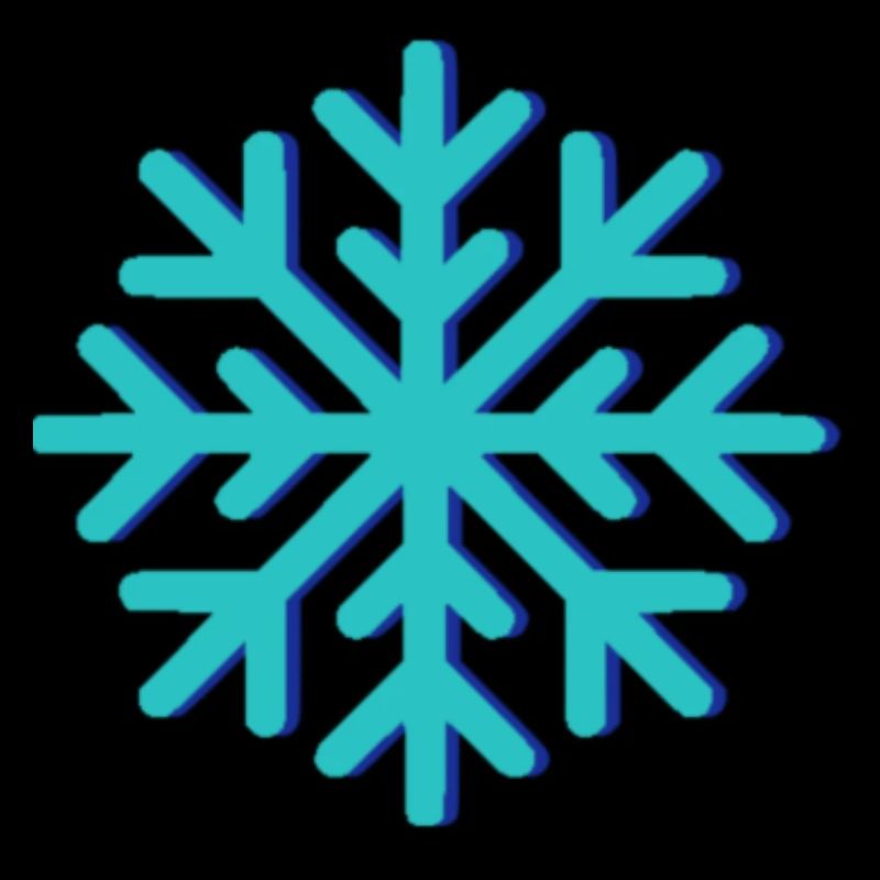 Geometrische blaue Schneeflocke