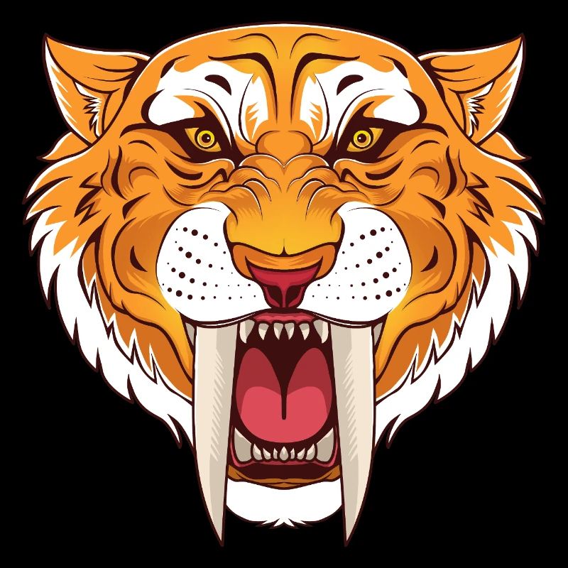 Tigre préhistorique à dents de sabre