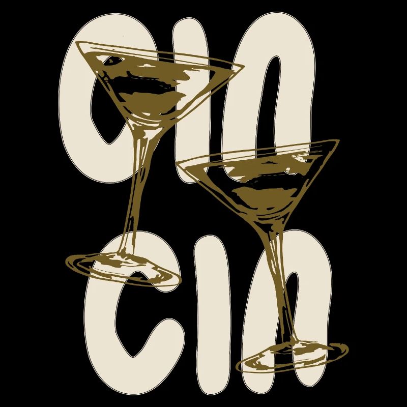 Gin Gin Martini Cocktail Funny Nightlife Graphic