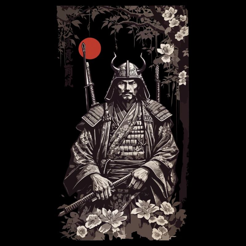 Retro Samurai Klassischer Shogun Kunststil