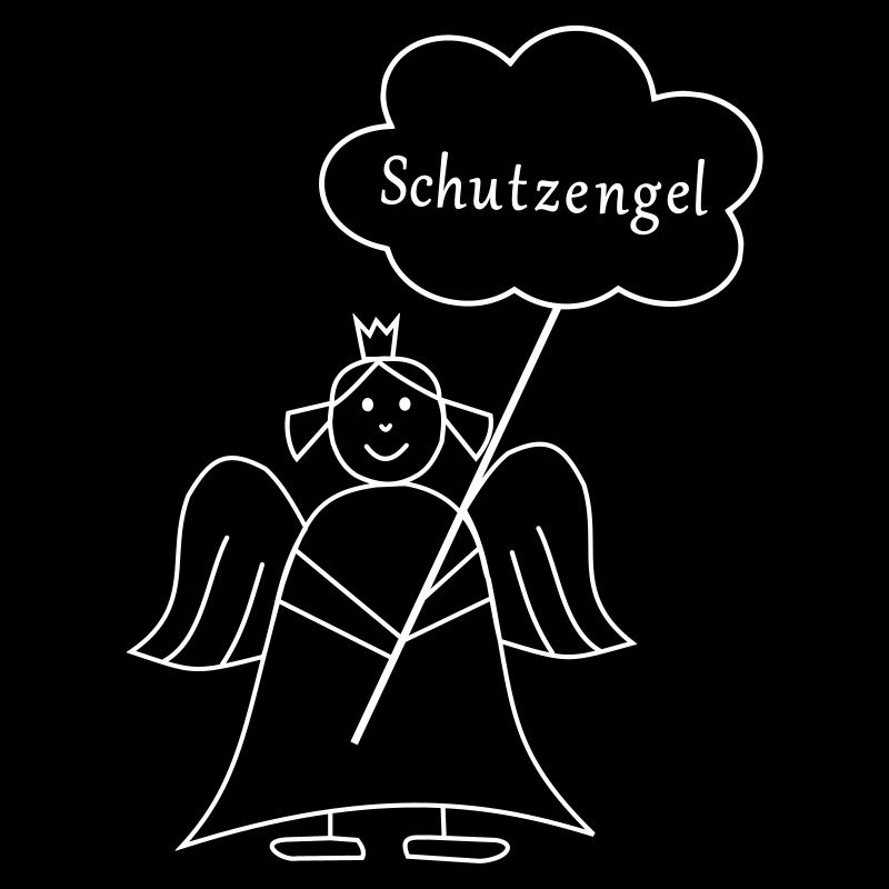 Schutzengel mit Krone und Wolke