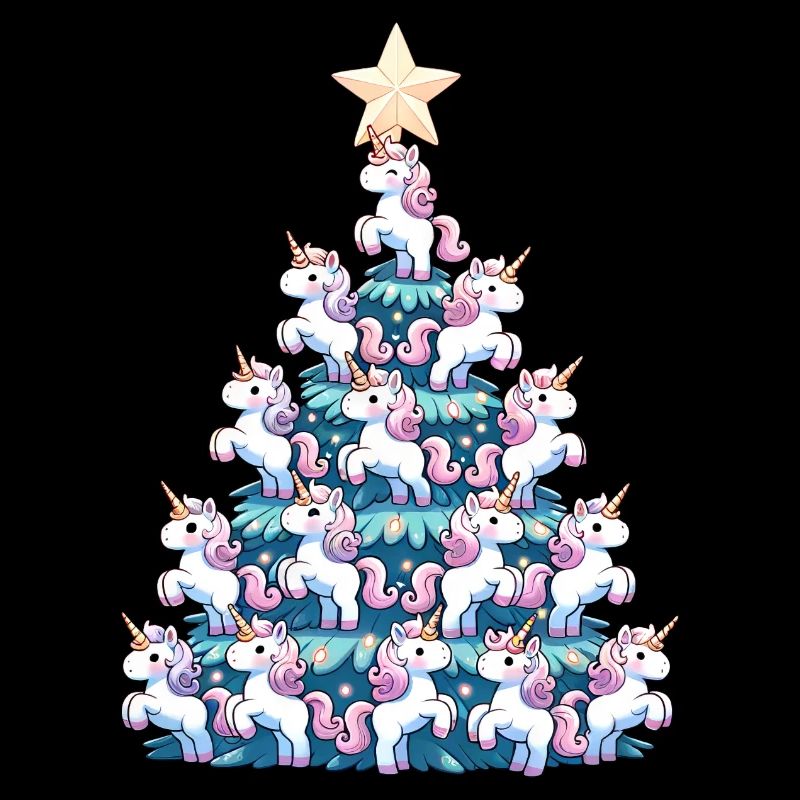 Conception d’arbre de Noël Licorne