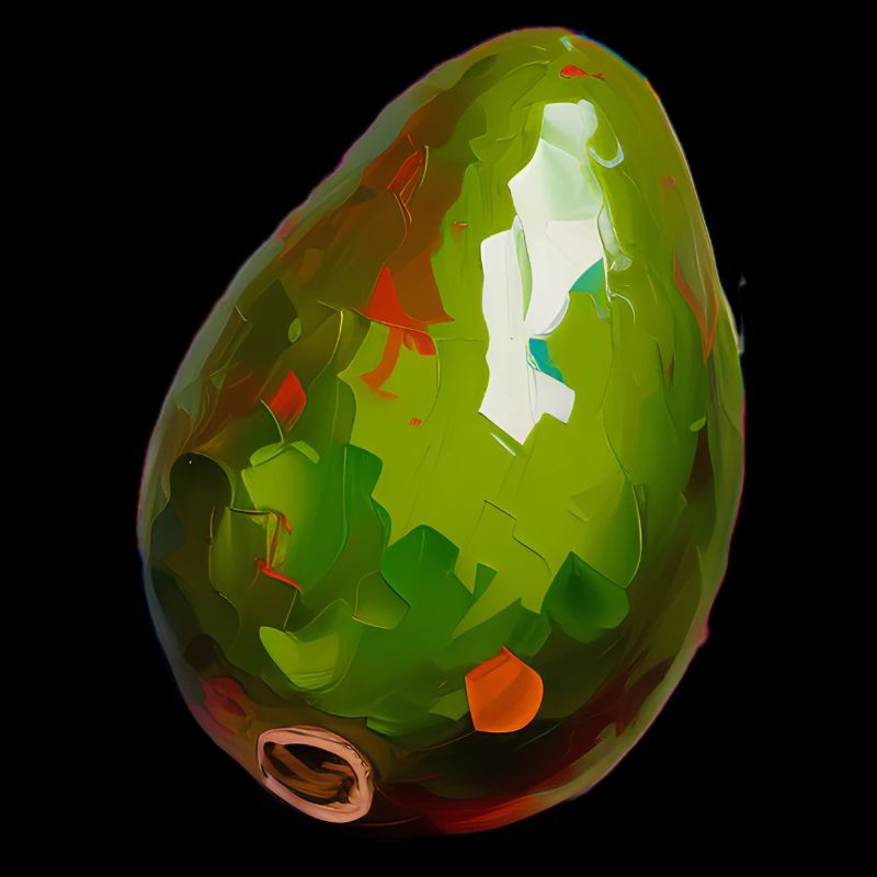 Ölgemälde einer Avocado