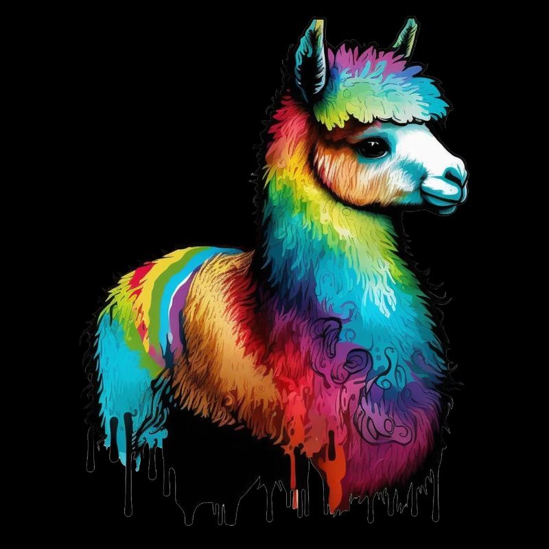 Alpaca Llama Rain Drops