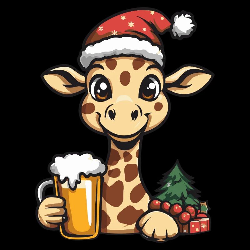 Giraffe Weihnachten Bier