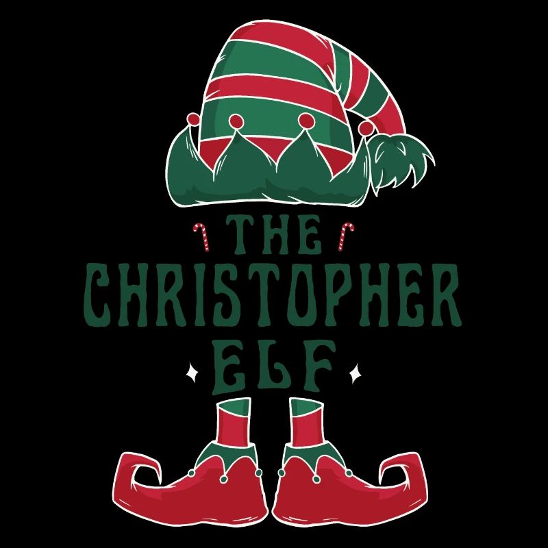 Christopher Elf Personalisierter Name Weihnachten