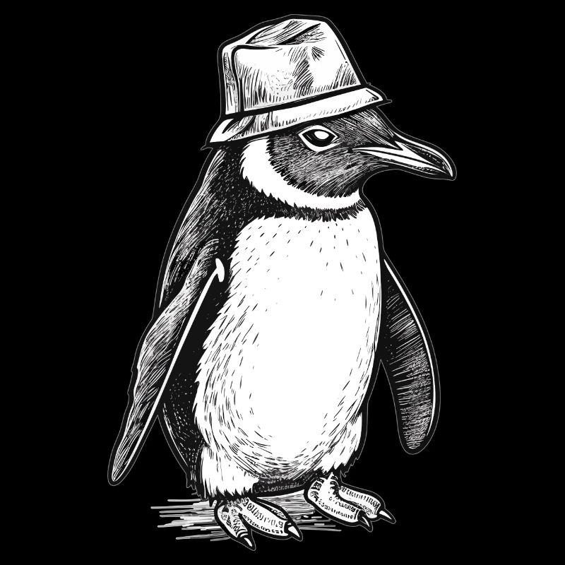 Petit pingouin avec chapeau