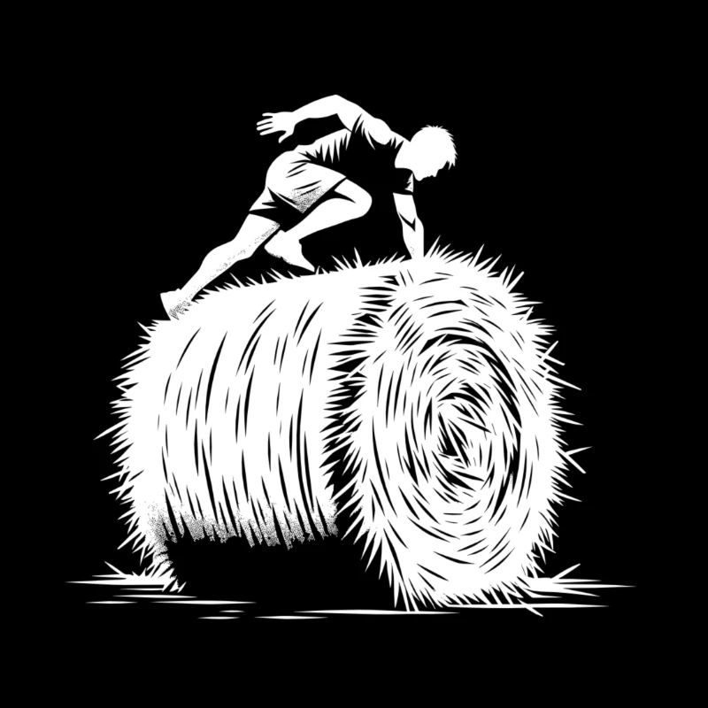 Modderlauf: Jump over the straw bale
