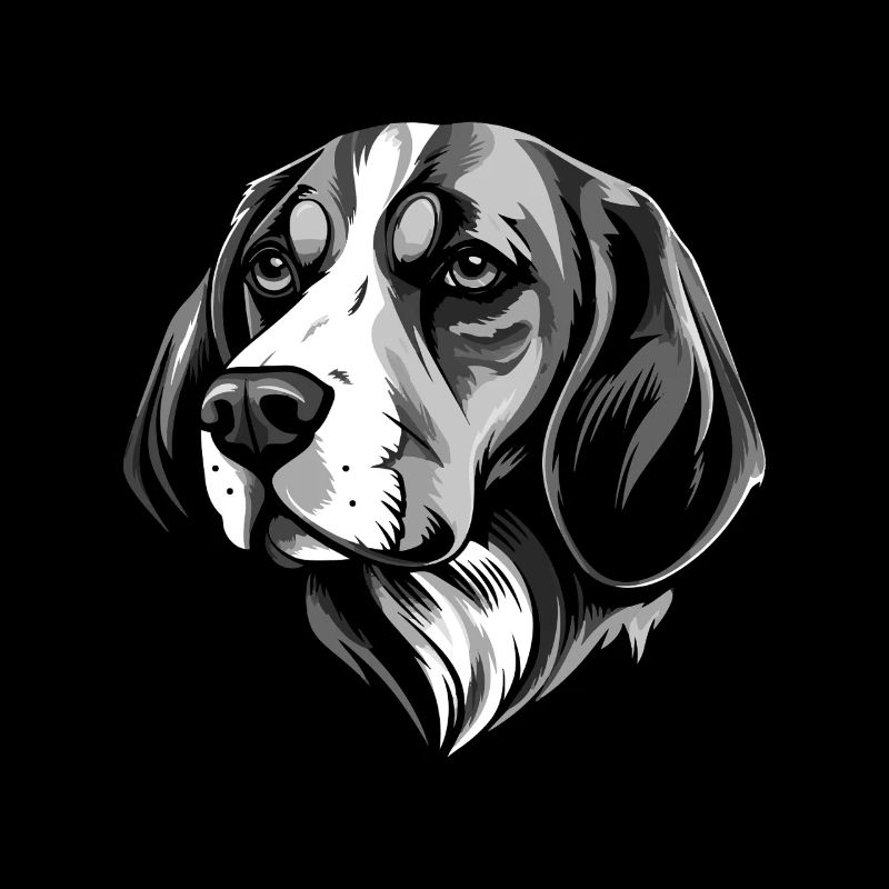 Tête de chien Beagle