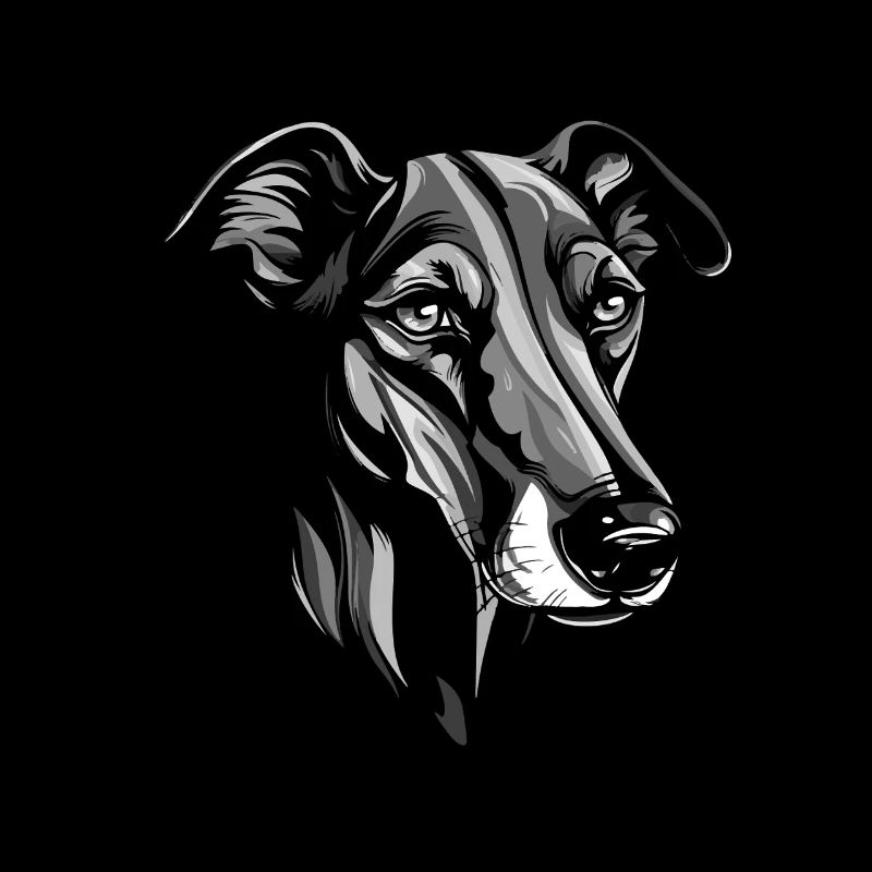 Greyhound Dog Head