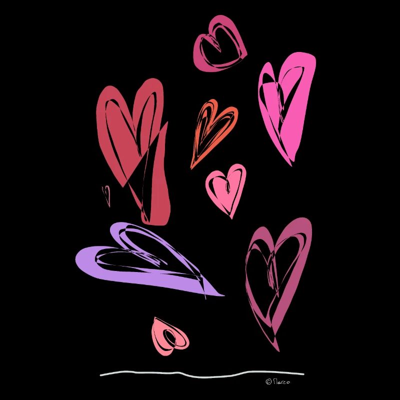 Abstract design Maybe great colored hearts