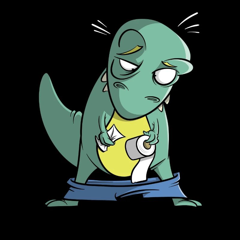 T-Rex mit Toilettenpapier - Problem