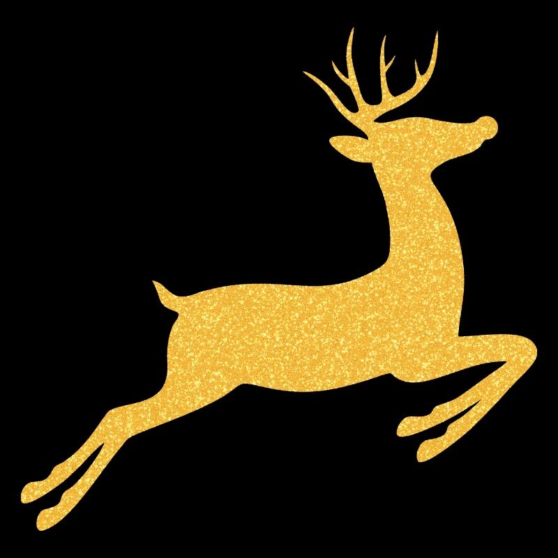 Rentier oder Hirsch Gold glitzernd zu Weihnachten