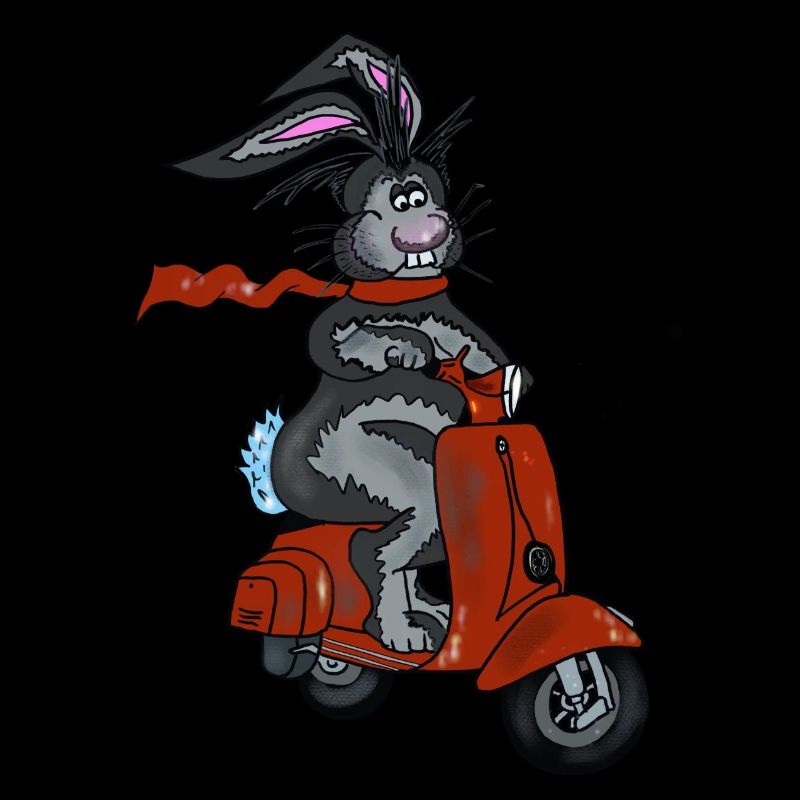 on scooter as a courier