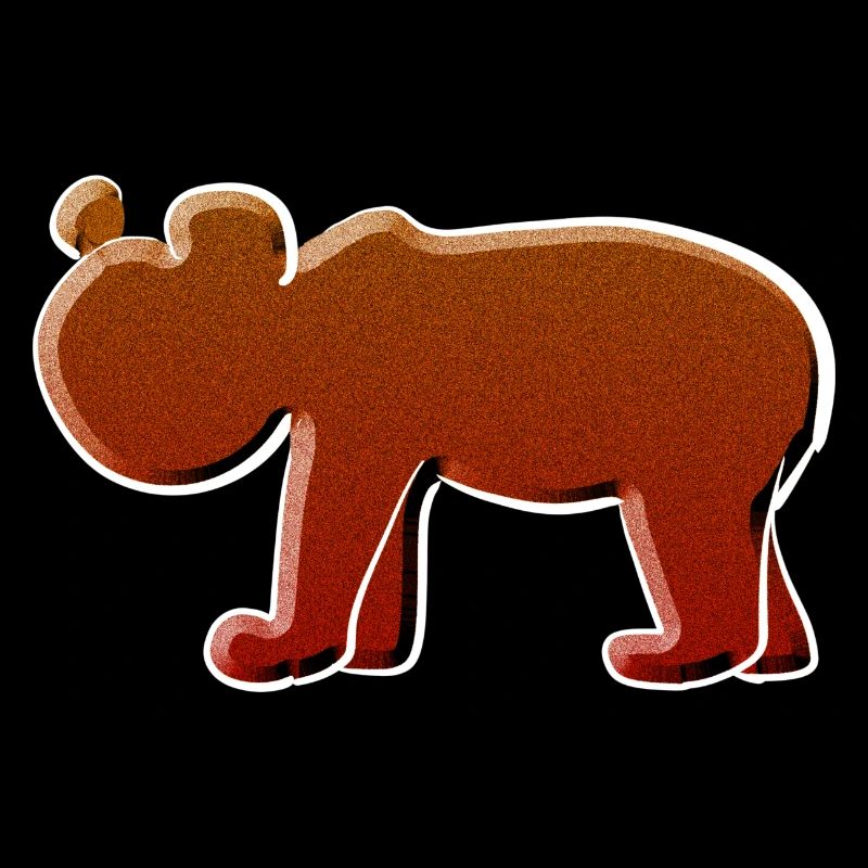 Tier Symbol rot Bär