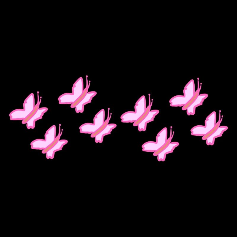 papillons roses volant