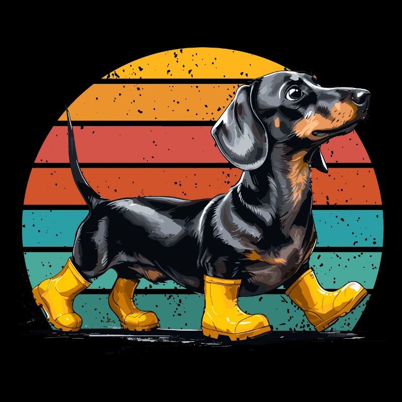 Chien Teckel Teckel Lover Bottes En Caoutchouc Drôle
