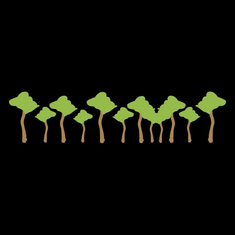 Trees Line Nature Forest Stroke