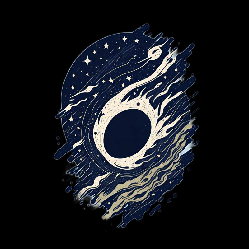 Kosmische Euphorie: Retro-Sterne und Schwarze Löcher