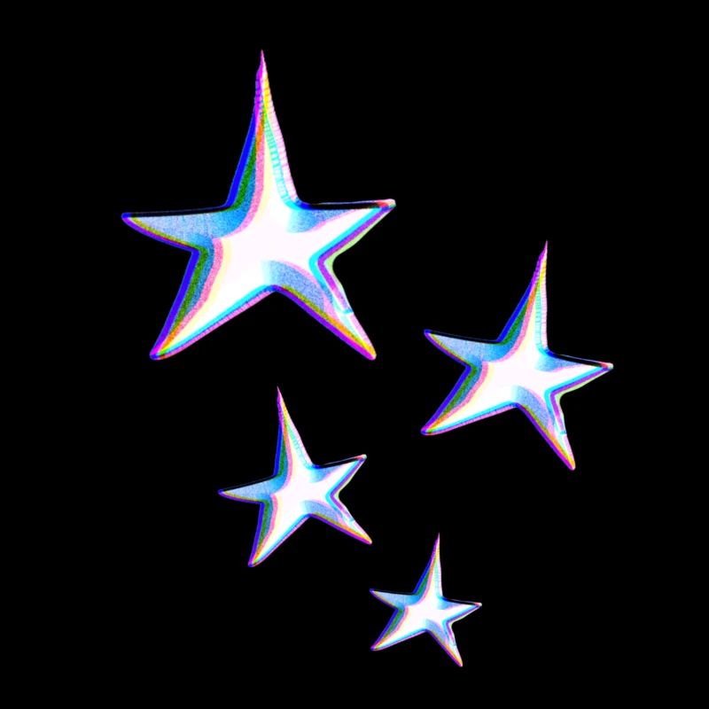 vier sterne stern symbol glitzer lila