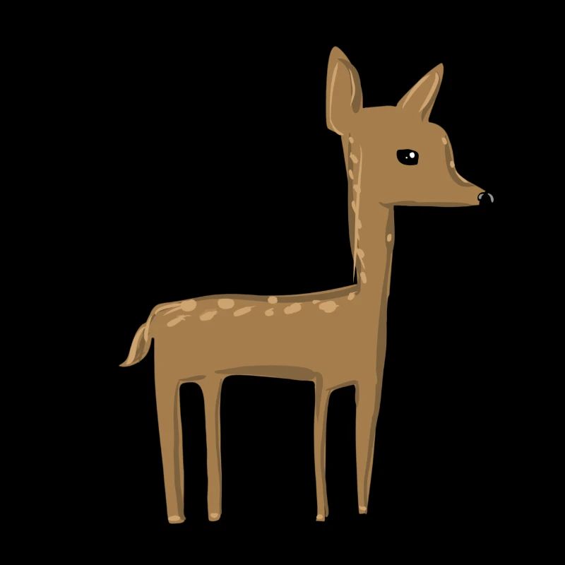 dessin animé symbole animal de petit cerf